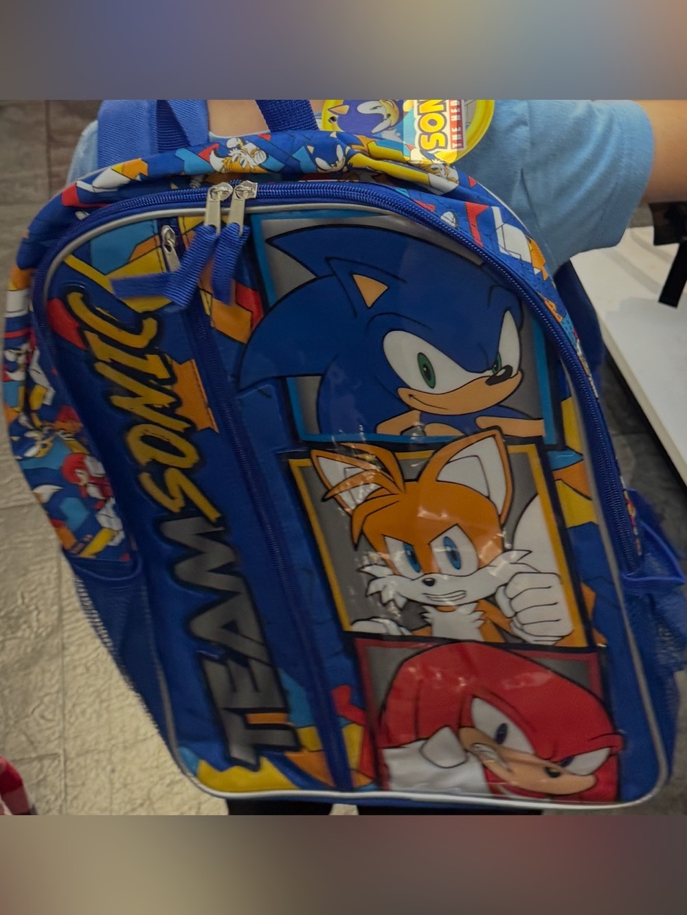 Sonic Team Kids Blue Character Backpack